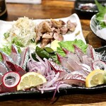 海鮮居酒屋 れん - 関アジ関サバのハーフ