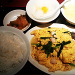 珍味園 - 貝柱と卵炒め定食\750（再訪）