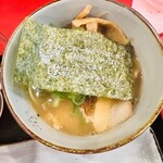 きみちゃんらーめん - のりに白文字でメッセージが