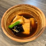 酒家旬采　じざ - 厚揚げとなす、ネギの煮浸し