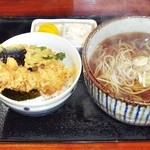 そば・うどん くすのき - Ｂセット (ミニ海老天丼とかけそば)