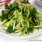 味坊 - 青唐辛子、きゅうり、香菜のサラダ