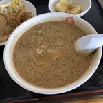 ラーメンだるまや - ミニどろラーメン　トッピングはネギとメンマだけ