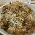 らーめん彩遊記 - 料理写真:26二郎(塩)全マシ 3連うずら 青唐辛子