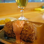 銀の舞 - チョイ飲みセット今日の一品（根ボッケのブランダードコロッケ）（2015年4月）