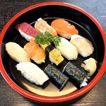 藤まつ寿し - 料理写真:ランチにぎり大盛：税込900円！