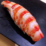 鮨 はしもと - 煮たての車海老。