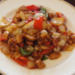 麗人飯店 - 鶏肉のピリ辛炒め