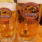 月のヒナタ - 生ビール大と中