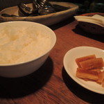 開化亭 - 担々麺セット（ご飯、漬物）