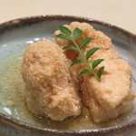 鮨 心白 - カレイの卵煮付け