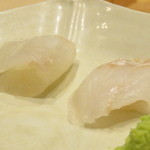 鮨 心白 - まこガレイと石ガレイ