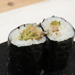 鮨 心白 - 熟成塩納豆巻き