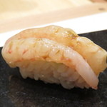 鮨 心白 - 熟成甘エビ