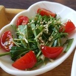 cafe　Iris - 水菜とトマトのサラダ