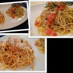 ラ・フレッチャ - 2013/3　Pasta　仔牛のローマ風スパゲティ　自家製オイルサーディンのスパゲティ