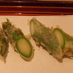 てんぷら 近藤 - アスパラガス