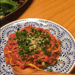 焼肉家 KAZU 神楽坂 - お肉のなめろう