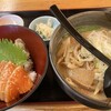 ふじざくら - 料理写真:ほうとう食べたくて行ったら甲斐サーモン丼のセットもあってつい。。。