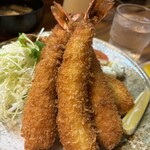 かつ藤 - 料理写真:エビフライ