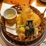 夕月亭 - 加賀会席（4400円）の蟹の天婦羅