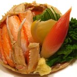 夕月亭 - 加賀会席（4400円）のずわい蟹アップ