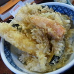中町喜多八 - <'15/04/10>いか天丼（そば付きです）￥９５０