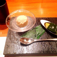 日本料理　玄海 - ほうじ茶アイス&抹茶ゼリー