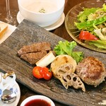 囲炉裏 鉄板 静流sizzle - 短角和牛赤身ステーキとハンバーグをメインとしたコース