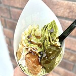 エーデルカフェ - 期間限定・抹茶とわらび餅のクレープ