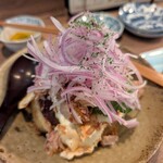 越前鮮魚と炭火焼き 炭と魚 - Wポテサラ アボカドとツナ