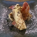 トラットリア スペランツァ エッセ - 2015年4月のランチの前菜。タケノコとベーコン。