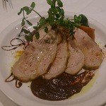 マザーエスタ - 2015年4月のランチ。豚肉の低温ロースト。1枚おまけ？