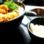 三ツ島 真打 - とり天ちくカレーうどん。