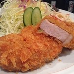 遊食豚彩 いちにいさん - 黒豚とんかつセット(ロース肉)(1350円)2015/04