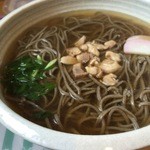 かくれ庵 - 料理写真:鶏南蛮そば(挽きぐるみ)750円