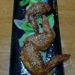 居酒屋庄兵衛 - 手羽先（３本）￥480（H27.4.10撮影）