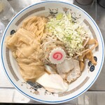 中華そば みたか - ワンタンメン油そば（麺軽）　半熟玉子付き