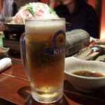 竹の家 - カンパイの生ビール