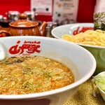 ラーメン 山岡家 - 料理写真:味噌つけ麺（中盛・背脂変更・酢抜き）