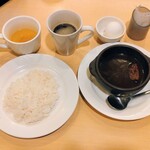 ジョナサン - 料理写真:ちいさなビーフライスカレー＆ゆで卵モーニング (ドリンクバースープバー付)