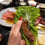 自由が丘まんぷく - 焼き上がったハラミ