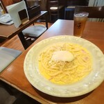あんぷく - 『名物カルボナーラうどん』到着時