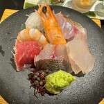 魚菜 由良 - 刺身5点盛り