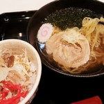 ごはんどき - 塩ラーメン+ミニ豚丼 790円