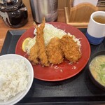 かつや - 料理写真:海老フライ&ひれかつ定食