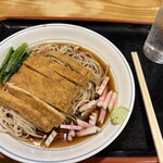 多奈可家 - 冷やしきつねそば¥470（税込み26年7月）大きなお揚げ