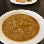 スペインバル・ジローナ - ランチ、生ハムのコンソメスープ