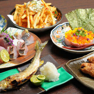 すべて手作りの一品料理。四季の味覚を堪能するひととき