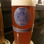 ビアバー・ノースアイランド - グラスには雪のマークが。